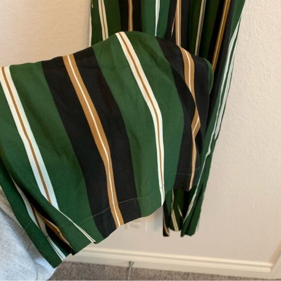 Faithful the Brand Cedric Green and Black Striped Backless Jumpsuit - Picture 11 of 15